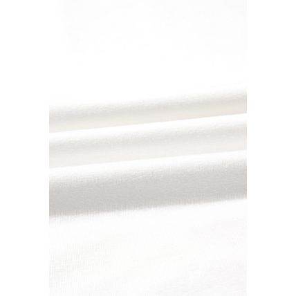 White Color Block Patchwork Half Sleeve Oversized T Shirt