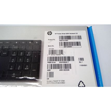 New HP 320K Desktop Wired USB Keyboard US - BLACK 9SR37AA#ABA 9SR37UT#ABA