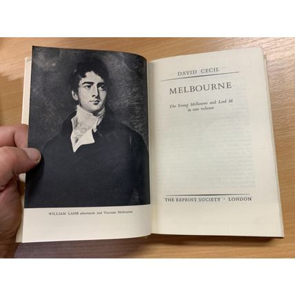 1955 "[LORD] MELBOURNE" BIOGRAPHY LORD DAVID CECIL ILLUSTRATED HB BOOK (P3)