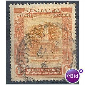Jamaica 1921 SG99 1s Orange-Yellow & Red-Orange Good/Fine Used .