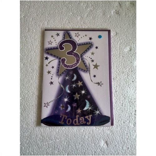 Age 3 Birthday Card - 3 Today