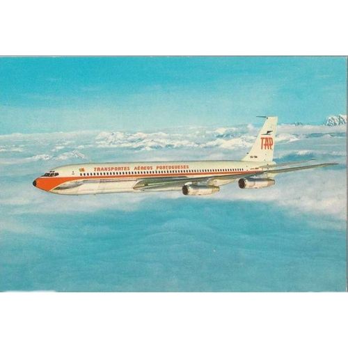 TAP Transportes Aereos Portugueses Boeing B707 320B Aircraft Postcard (A14473)