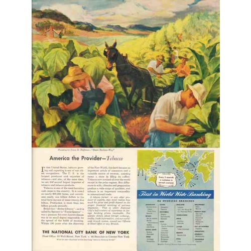 national city bank new york 1947 america provider tobacco vintage ad