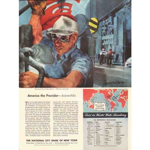 national city bank new york 1947 america provider cars auto vintage ad