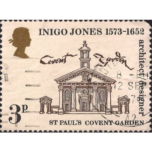 GB, Inigo Jones, St Pauls Covent Garden, white 1973, 3p