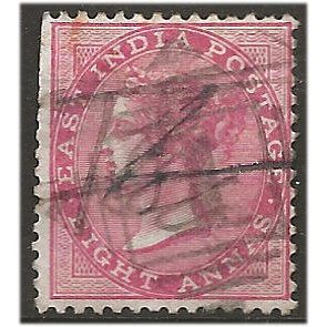 India 1865 SG65 8a Carmine Good/Fine Used ... ..