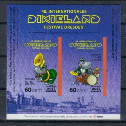 Block 48. Int. Dixieland-Festival / m/s 48th Int. Dixieland Festival **/MNH 2018