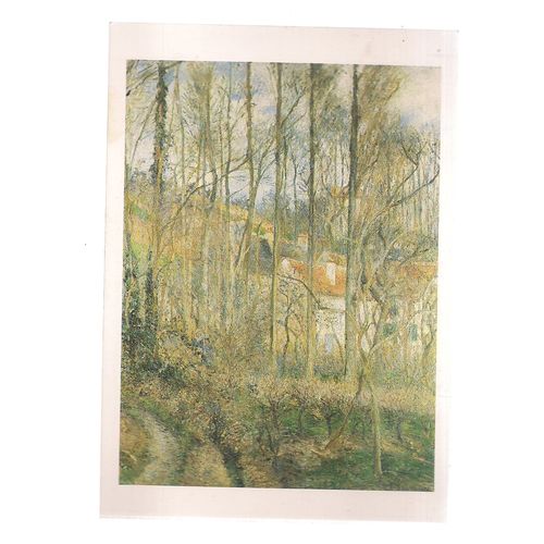 THE COTE DES BOEUFS AT L'HERMITAGEBNEAR PONTOISE by Camille Pissarro postcard =