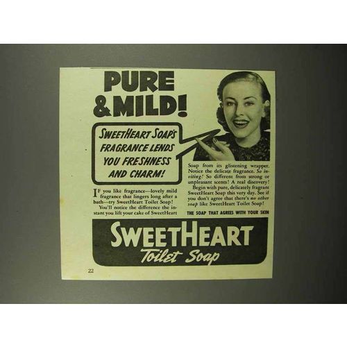 1940 SweetHeart Soap Ad - Pure