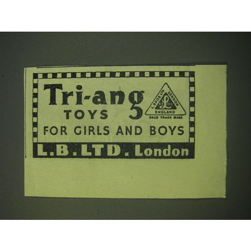 1942 Tri-Ang Toys Ad - Tri-Ang Toys for girls and boys