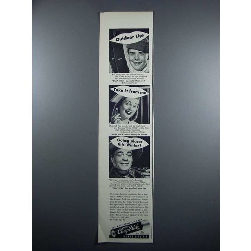 1948 Chap Stick Ad - Outdoor Lips