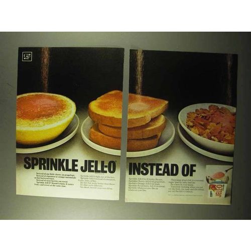 1971 Jell-O Gelatin Ad - Sprinkle Jell-O Instead Of