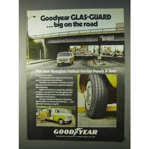 1971 Goodyear Glas-Guard Tire Ad - Big on the Road