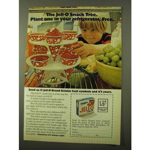1971 Jell-O Gelatin Ad - The Jell-O Snack Tree