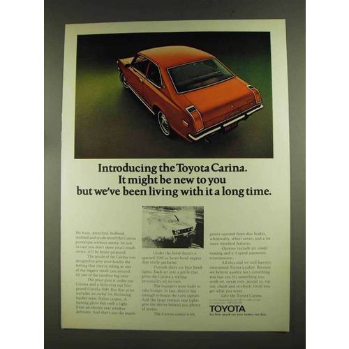 1972 Toyota Carina Ad - Might be New To You