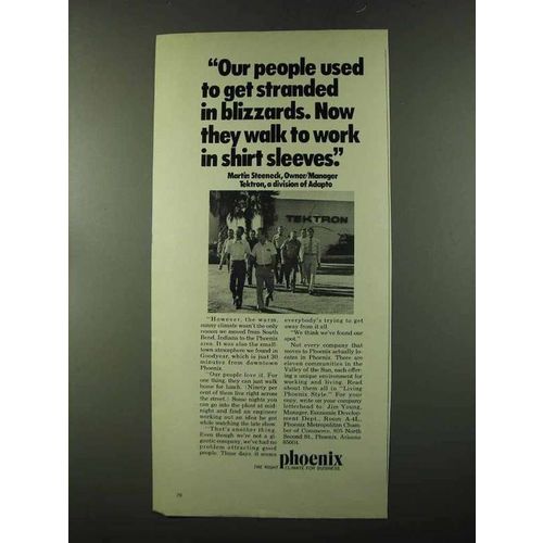 1973 Phoenix Arizona Ad - Walk to Work in Shirt Sleeves