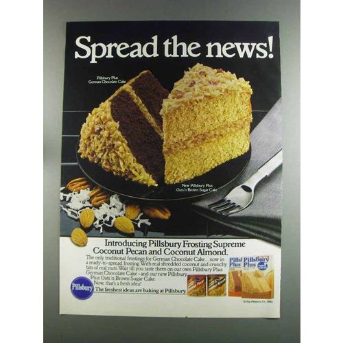 1982 Pillsbury Plus Ad - German Chocolate Cake
