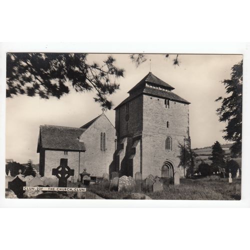 The Church Clun Postcard Shropshire 23f