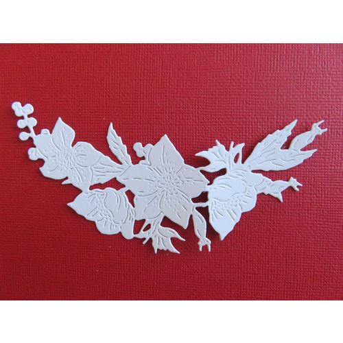 6 x Tattered Lace Die Cuts Winter Hellebore Swag #2
