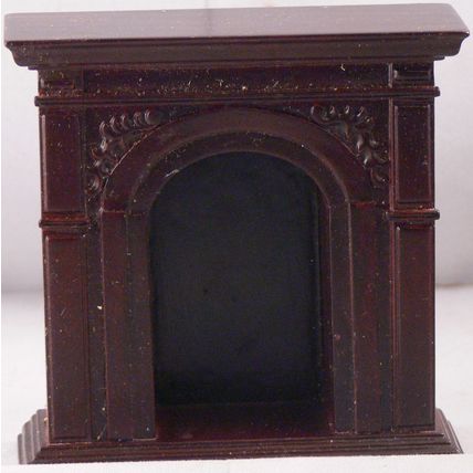 1:12th Doll Dollshouse Bespaq Brown Fire Fireplace Mantle & Surround