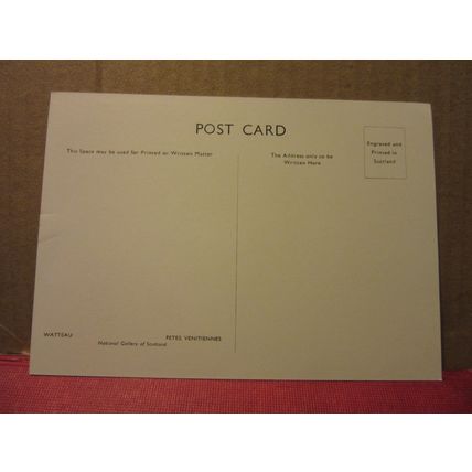 FETES VENITIENNEST by Watteau unused postcard National Gallery of Scotland =