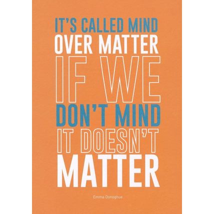 Emma Donoghue Book Author Mind Over Matter Quotation Postcard