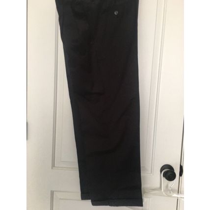 George Men's Casual Dress Pants Pockets Zip Size 34 Regular Black