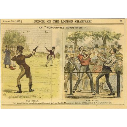Punch Magazine Duck Shooting Victorian Boxing Fight Postcard