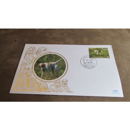 Benham 1996 Malta Postal Cover - Hunting Hound / Dog interest