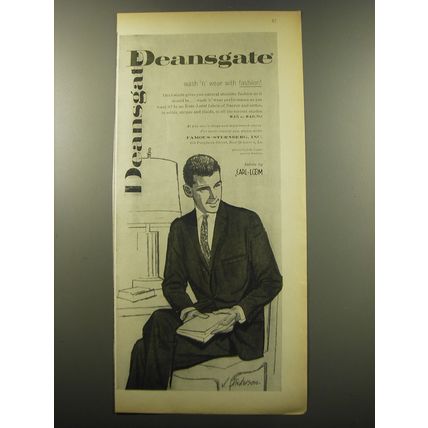 1959 Deansgate Suits Ad - Wash 'n' wear with fashion