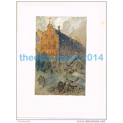 MULHOUSE, HOTEL DE VILLE, FRANCE, BOOK ILLUSTRATION/PRINT FROM ALSACE-LORRAINE,