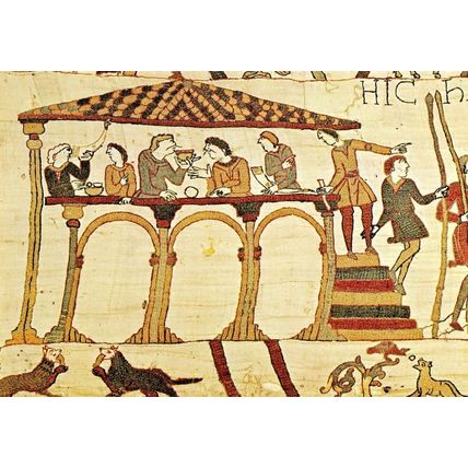 Tapisserie De Bayeux Harold Feasting At Bosham Castle Postcard