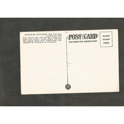 Postcard New York Chrysler Building