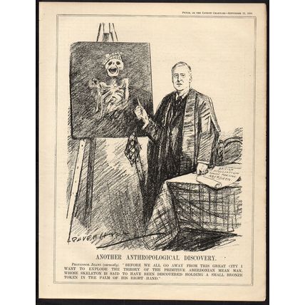 ANOTHER ANTHROPOLOGICAL DISCOVERY 1934 Leonard Raven-Hill PUNCH CARTOON PAGE