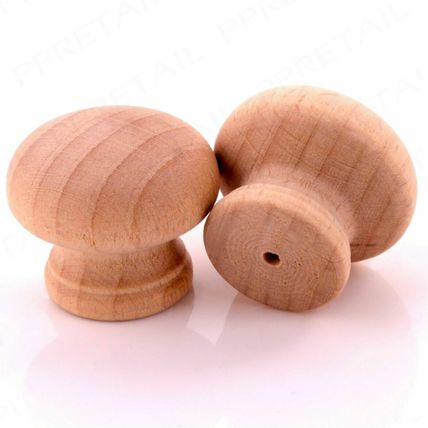 SOLID WOOD FURNITURE KNOB RANGE 25/30/35/50mm Small-Large Furniture Pull Handles