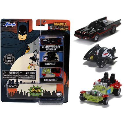 "Batman" (1966-1968) Classic TV Series 3 piece Set "Nano Hollywood Rides" Die...