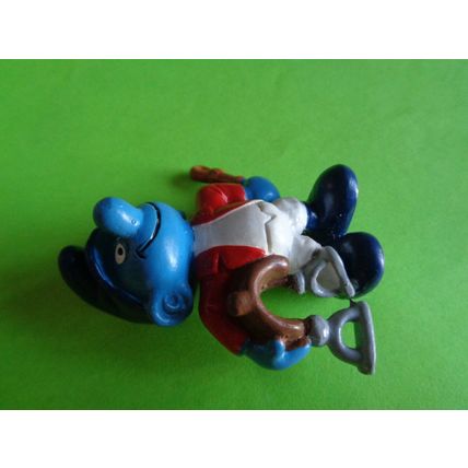 Jockey horse racing rider smurf