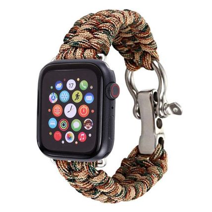For Apple Watch Series 5 & 4 44mm / 3 & 2 & 1 42mm Umbrella Cord Nylon Braided S