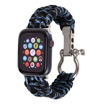 For Apple Watch Series 5 & 4 44mm / 3 & 2 & 1 42mm Umbrella Cord Nylon Braided S