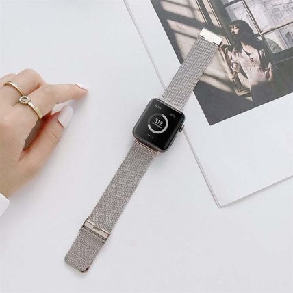 V-shaped Buckle Straight Steel Replacement Strap Watchband For Apple Watch Serie