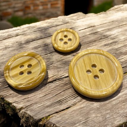 Resin Wooden Grain Looking Buttons 3 Sizes 4 Hole Sewing Knitting 15mm 20mm 25mm