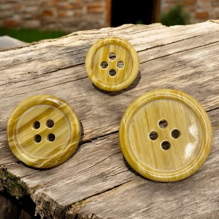 Resin Wooden Grain Looking Buttons 3 Sizes 4 Hole Sewing Knitting 15mm 20mm 25mm