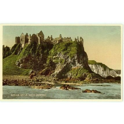 POSTCARD DUNLUCE CASTLE GIANTS CAUSEWAY ANTRIM NOTHERN IRELAND Unposted c1920s?