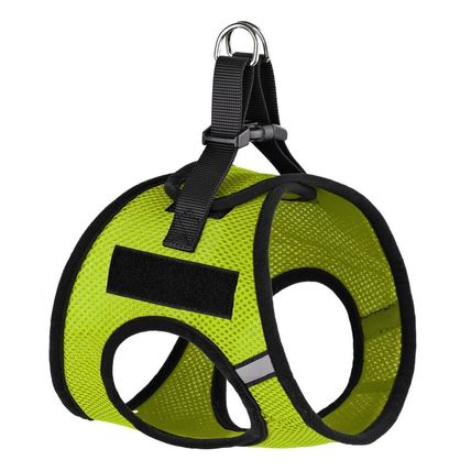 York Nylon Mesh Harness with removable Patches Lime Green 15"-16"