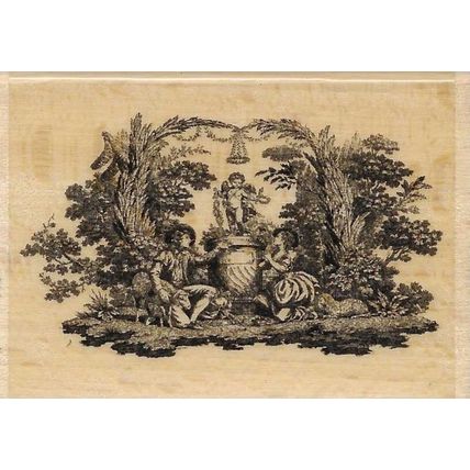 Dovecraft Laura Ashley Wood Mounted Rubber Stamp. App 7x5cm. Stamping Cardmaking