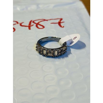 NWT Ring Bomb Party Sz9 RBP Smokey Topaz Clusters Hematite P Costume Jewelry