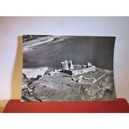 AERIAL VIEW, CRICCIETH CASTLE, GWYNEDD, WALES unused vintage postcard RP =