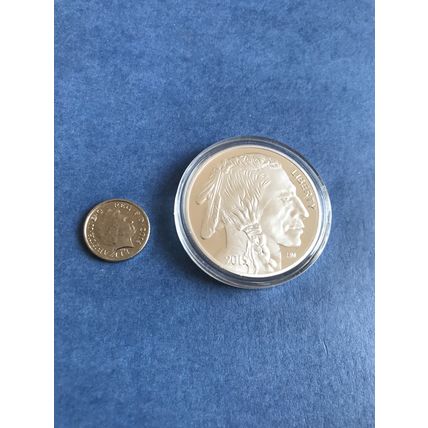Limited Edition 2015 Non-Currency Coin Liberty Indian Commemorative Silver Plate