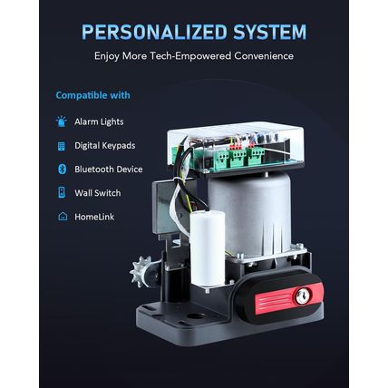 CO-Z 1800 Lb Automatic Sliding Gate Opener with 2 Remote Controls, Electric Roll