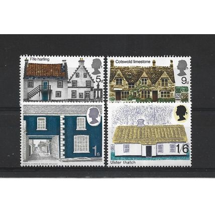GB.British Rural Architecture set of 4.Mounted Mint.Jul25b